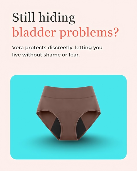 A clean, direct ad for leakproof underwear using a bold question to address a common pain point.